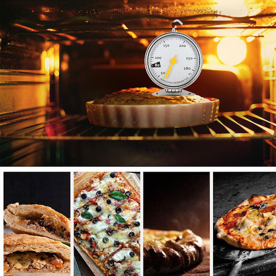 Metallic Analog Meat Thermometer Hook Pufo Oven Measurement Range 50-280°c