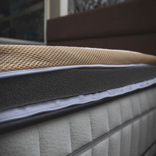 Como felt & wadding producers Mattress Topper Super Double Memory Foam with Bamboo Fibers & Removable Cover 160x200x4cm