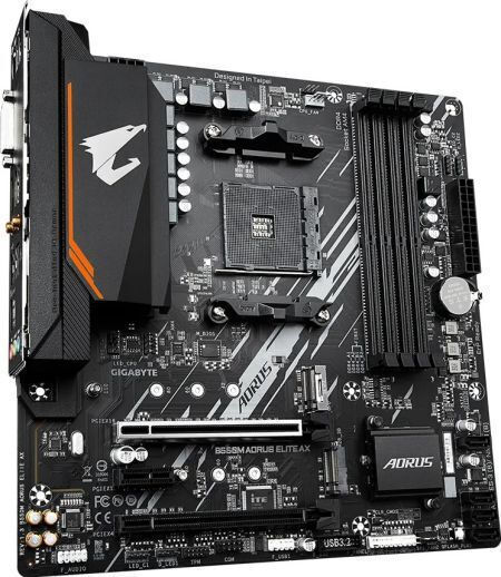 Gigabyte B550M Aorus Elite AX Wi-Fi Дънна платка Micro ATX с AMD AM4 Сокет