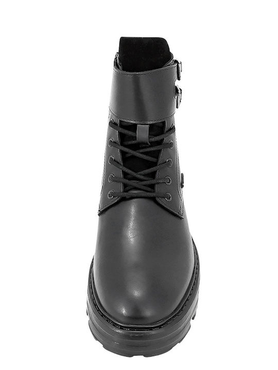 Langen Leder Schwarz Herrenstiefel
