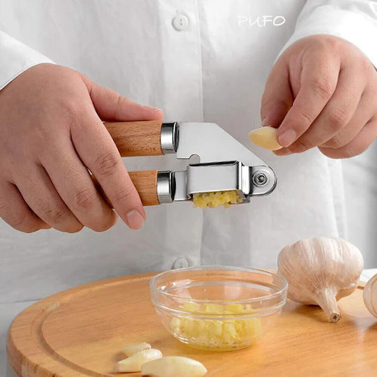 Garlic Press Wooden Handle 20 Cm