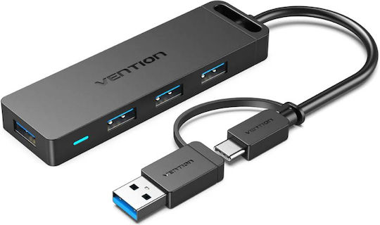 Vention Hub 4 Θυρών USB 3.0 με σύνδεση USB-C
