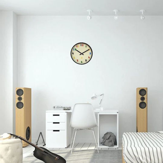 Ρολόι Τοίχου 35cm Αθόρυβο Μαύρο Πολύχρωμο Abs Nextime 'bit' 7371 Ρολόι Τοίχου 35cm Αθόρυβο Μαύρο Πολύχρωμο Abs Nextime 'bit' 7371