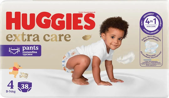 Huggies Scutece cu bandă adezivă Extra Care Nr. 4 pentru 9-14 kgkg 38buc