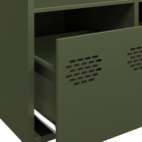Cabinet de Birou Metalic Green olive oil 68x39x103.5cm