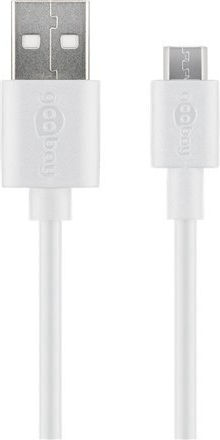 Goobay Regular USB 2.0 to micro USB Cable Λευκό 1m (43837)