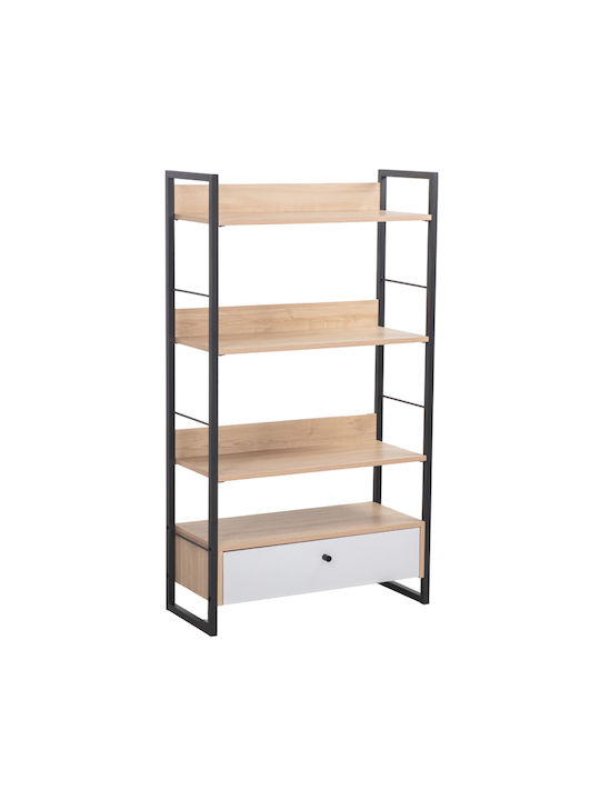 Bookcase Trilogy Melamine - Metal 70x30x70cm