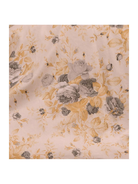 Melinen Παπλωματοθήκη Βαμβακερή Μονή 165x245 Peonia Grey
