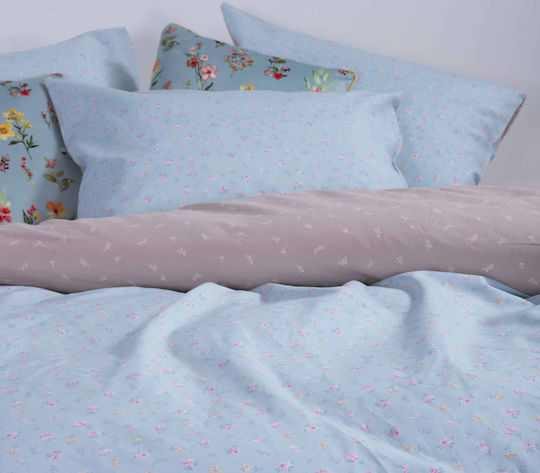 Nef-Nef Homeware Duvet Cover Set Cotton Queen with 2 Pillowcases 240x230 Lorelay Aqua