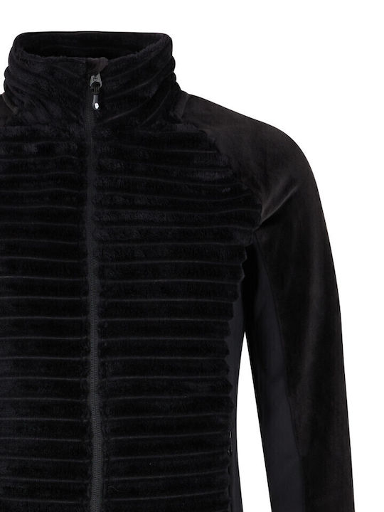 Fleece Γυναικεία Ζακέτα με Φερμουάρ true black