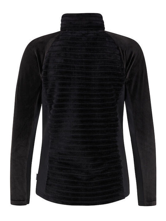 Fleece Γυναικεία Ζακέτα με Φερμουάρ true black