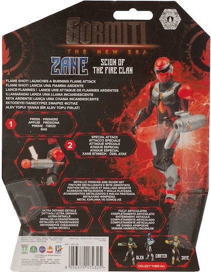 Action Figure The New Era Gormiti Scion Of The Fire Clan Zane for 5+ years Years 15cm.