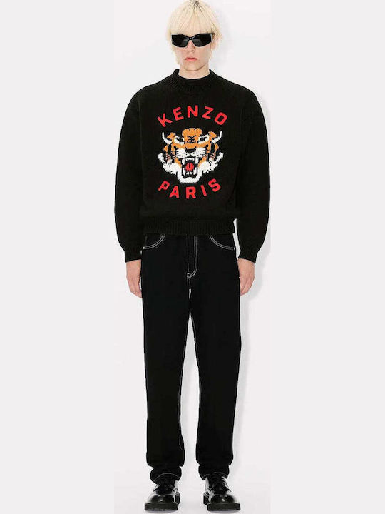 Lucky Tiger Lang Damen Sweatshirt Schwarz