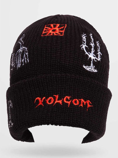 Keutchi Beanie Unisex Σκούφος Πλεκτός σε Μαύρο χρώμα