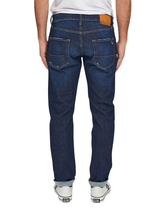 Uniform Jeans Uniform Barney Men's Denim Pants in Regular Fit Blue