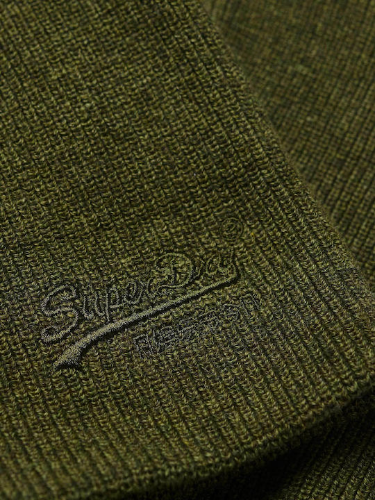 D3 Sdna Essential Logo Knitted Beanie Beanie Γυναικείος Σκούφος Πλεκτός σε Πράσινο χρώμα