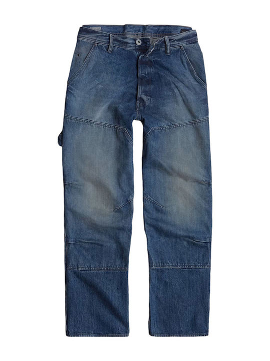 Carpenter 3d Men's Jeans Pants with Loose Fit Blue