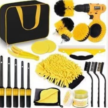 Car Wash Set for Interior Plastics - Dashboard with 19 Pieces