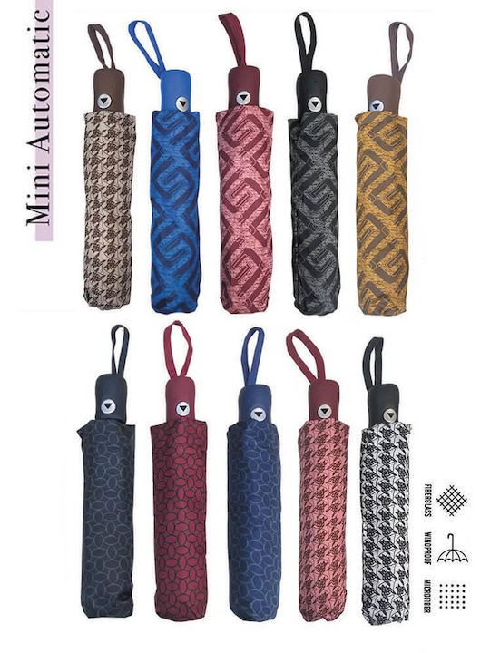 Rain Rezistent la vânt Automat Umbrelă de ploaie Compact Neagră