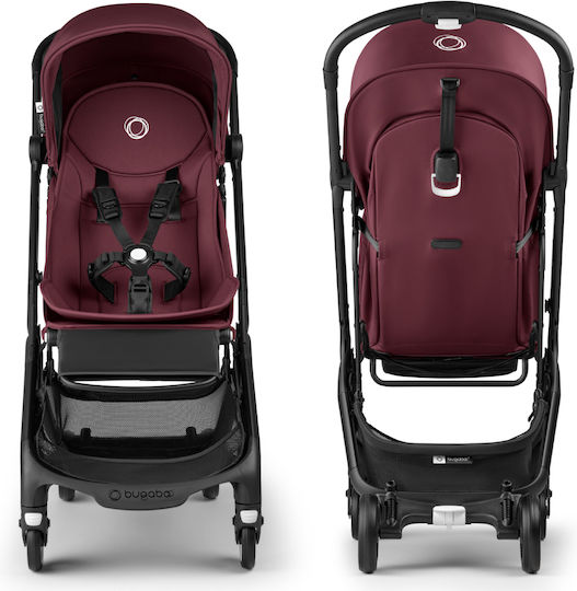 Bugaboo Butterfly Complete Baby Stroller Suitable from 6+ Months Black/Dark Cherry 7.3kg