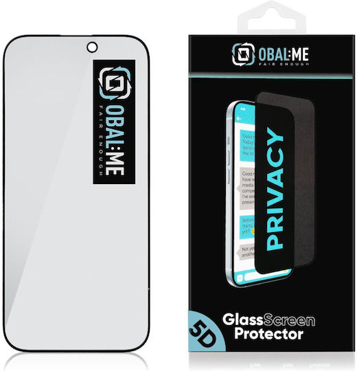Obal:Me 5D Privacy Tempered Glass Black (iPhone 16 Pro)