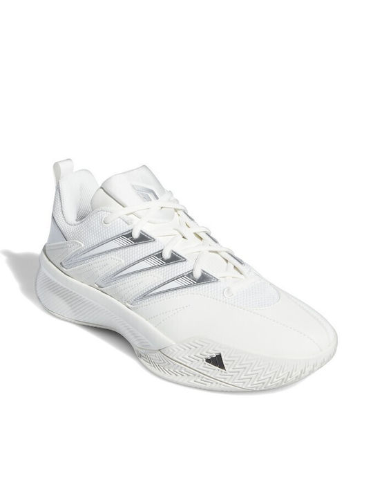 adidas Dame Certified 3 Low Basketball Shoes Core White / Core Black / Silver Metallic