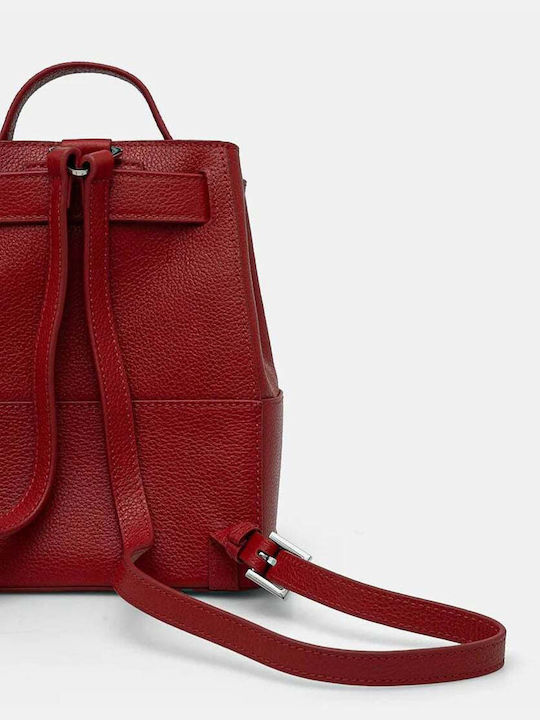 Silvian Heach Leather Women's Bag Backpack Red