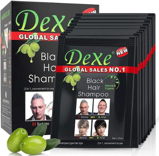 Dexe Hair Shampoo Haarfärbemittel Black 10x25ml