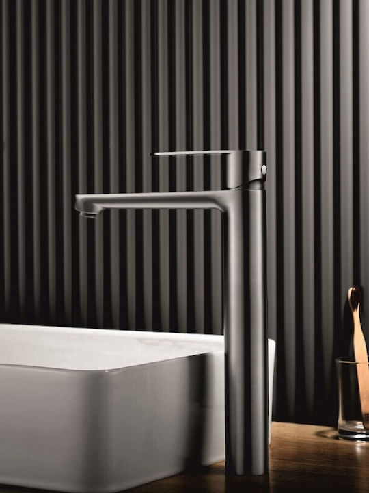 Inter Ceramic Mixing Tall Sink Faucet Gray