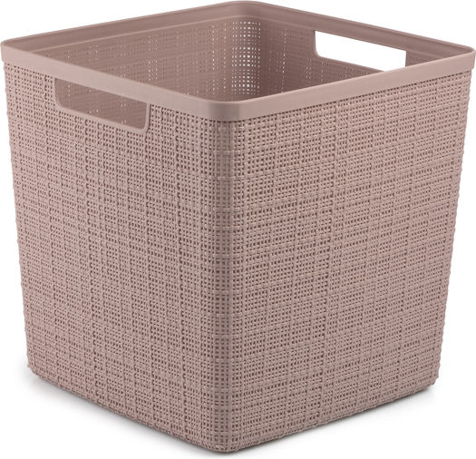 Groziņš Jute Square 17l 28x28x27cm Pink