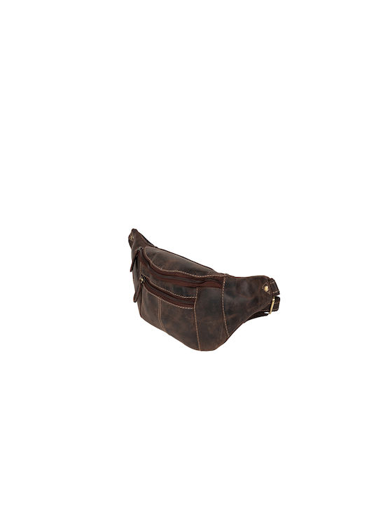 Leather Creations XK Leather Waist Bag Brown