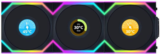 Lian Li UNIFAN SL Wireless LCD Case Fan 120mm (1900rpm / 58.08cfm) με RGB Φωτισμό