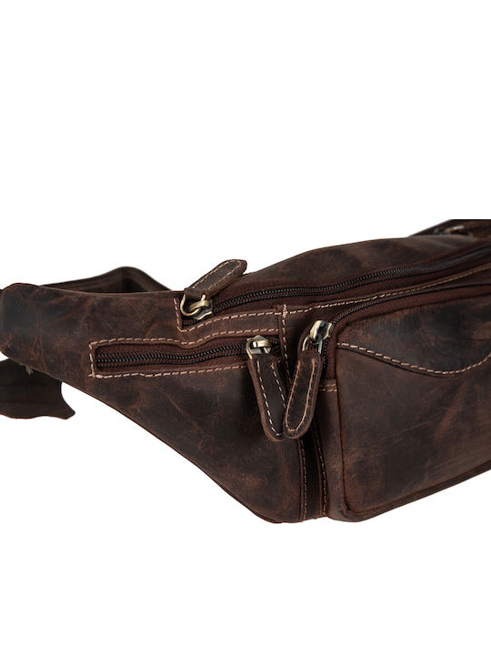 Leather Waist Bag Brown