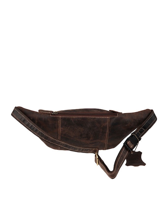 Leather Waist Bag Brown