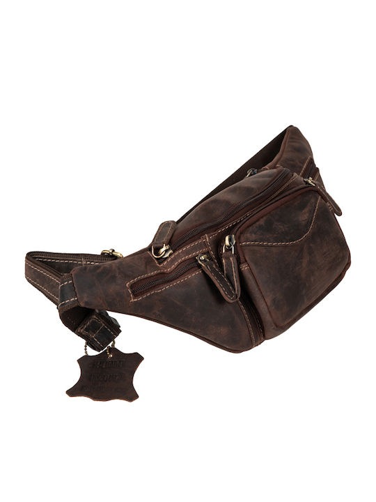 Leather Waist Bag Brown