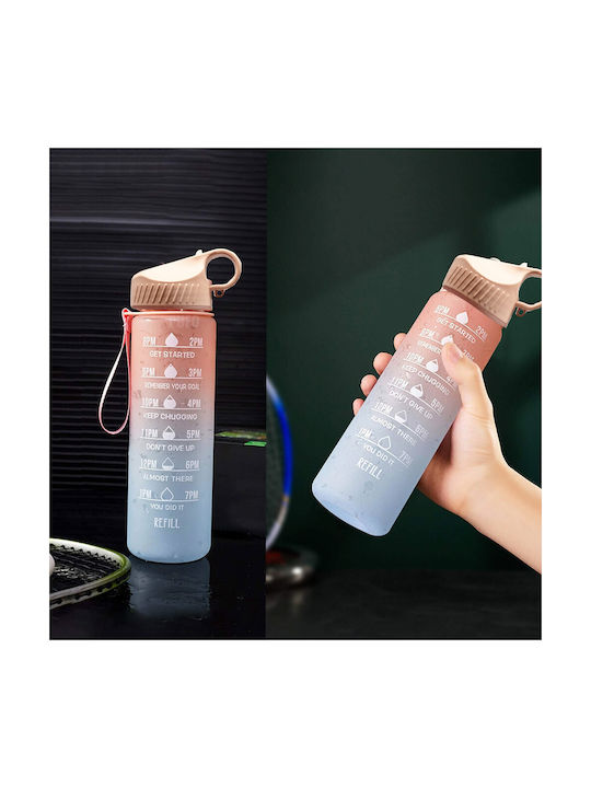 Sport Water Bottle Plastic 500ml Pink