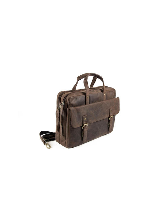 Leather Creations XK Leather Men's Bag Messenger Brown