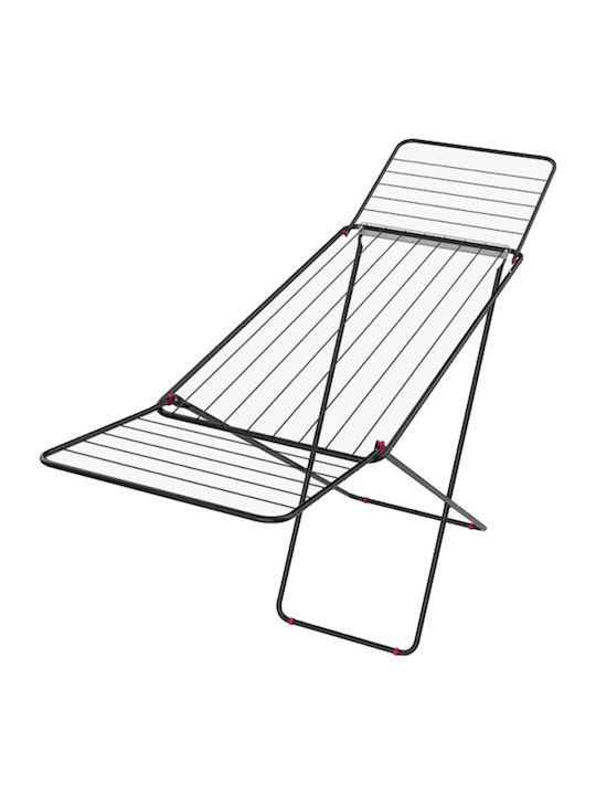 Ready Folding Floor Clothes Drying Rack for Balcony Metallic with 18m Hanging Length