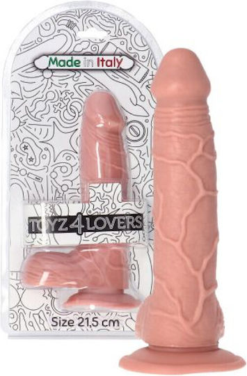 Toyz4lovers Ρεαλιστικό Dildo με Όρχεις και Βεντούζα Flesh 21.5cm