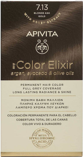 Apivita My Color Elixir Hair Dye no Ammonia N7.13 Blonde Ash Honey 50ml