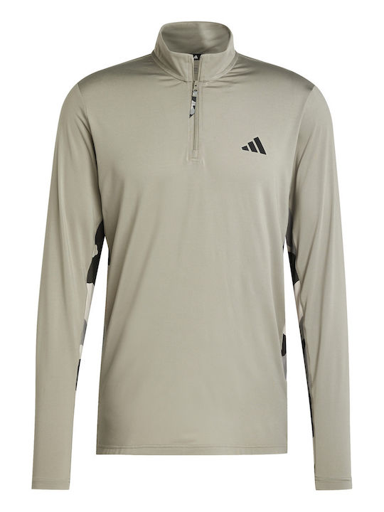 1/4-zip Men's Blouse Silver