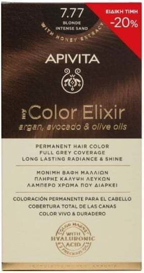 Apivita My Color Elixir Hair Dye no Ammonia 7.77 Blonde Intense Beige 50ml