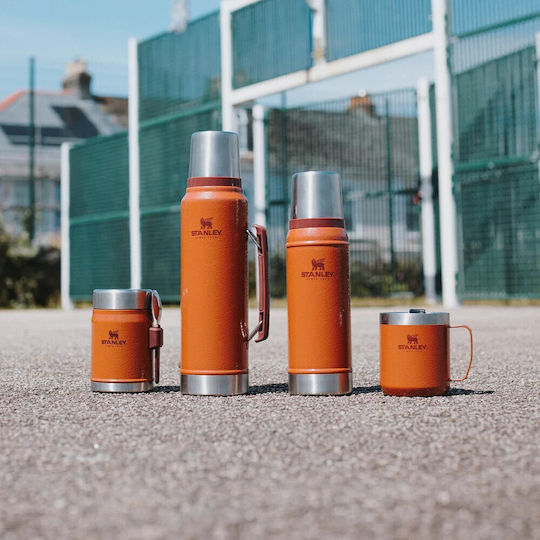 Stanley Classic Legendary Bottle Thermos Stainless Steel / Plastic BPA Free 1lt Hammertone Clay with Handle