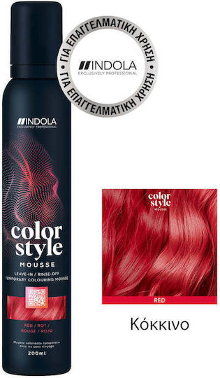 Indola Color Χρωμοαφρός Red 200ml