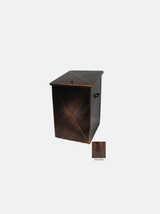 GTMED Μεταλλικό Κουτί Αποθήκευσης Ξύλων 32x50x40cm Χάλκινο