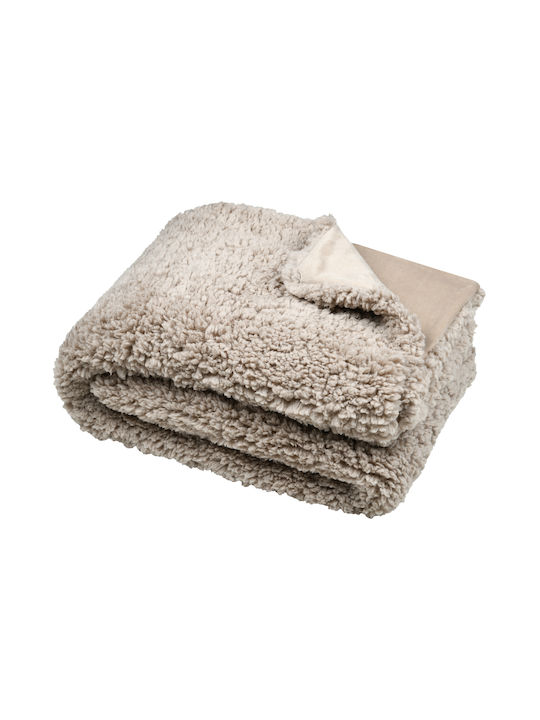 Dudley Armchair Throw Fleece 130x150cm Taupe