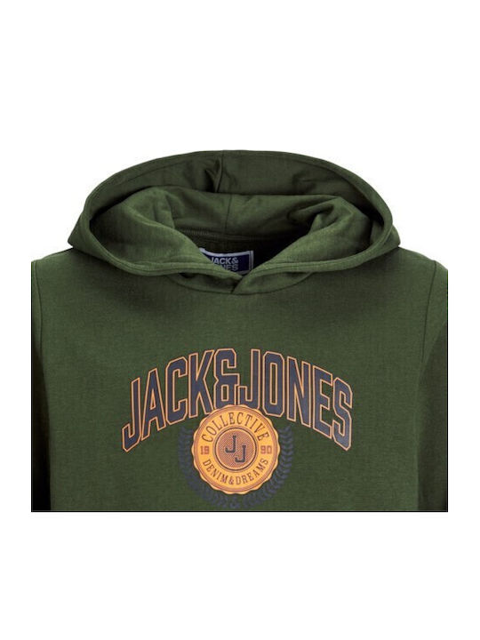 Kids Sweatshirt with Hood and Pockets Haki