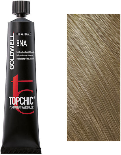 Goldwell Topchic Permanent Hair Color Βαφή Μαλλιών 8NA Ξανθό Ανοικτό Φυσικό Σαντρέ 60ml