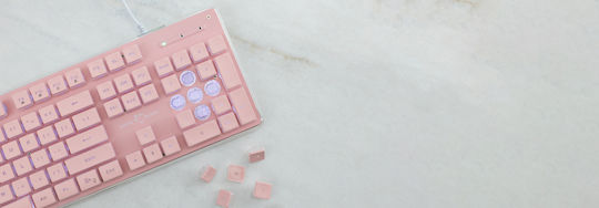 White Shark Tachi Gaming Keyboard with Illuminated keys (English US) Pink