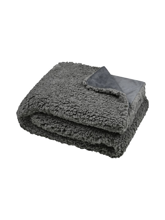 S-f Dudley Fleece Blanket Sofa 130x150cm Souris